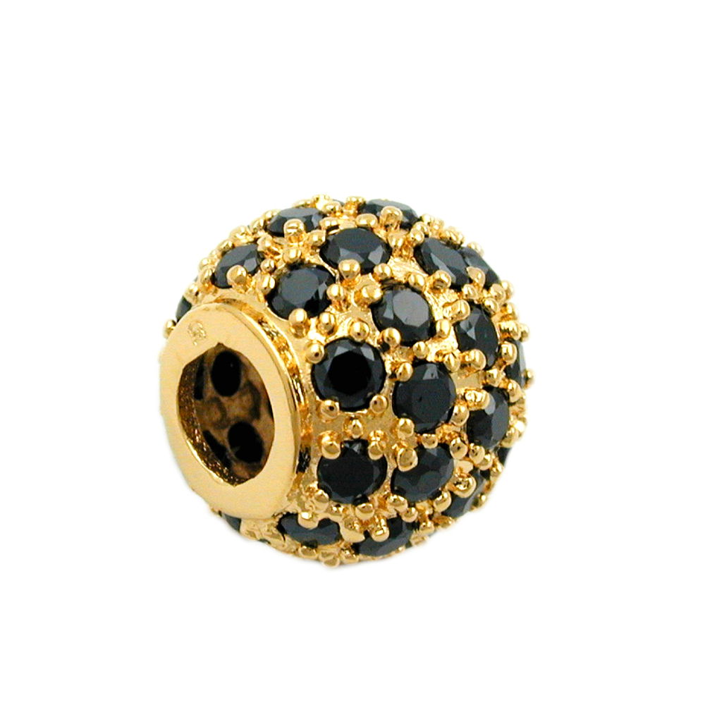 Doublé-Anhänger Kugel, 12 × 11 mm