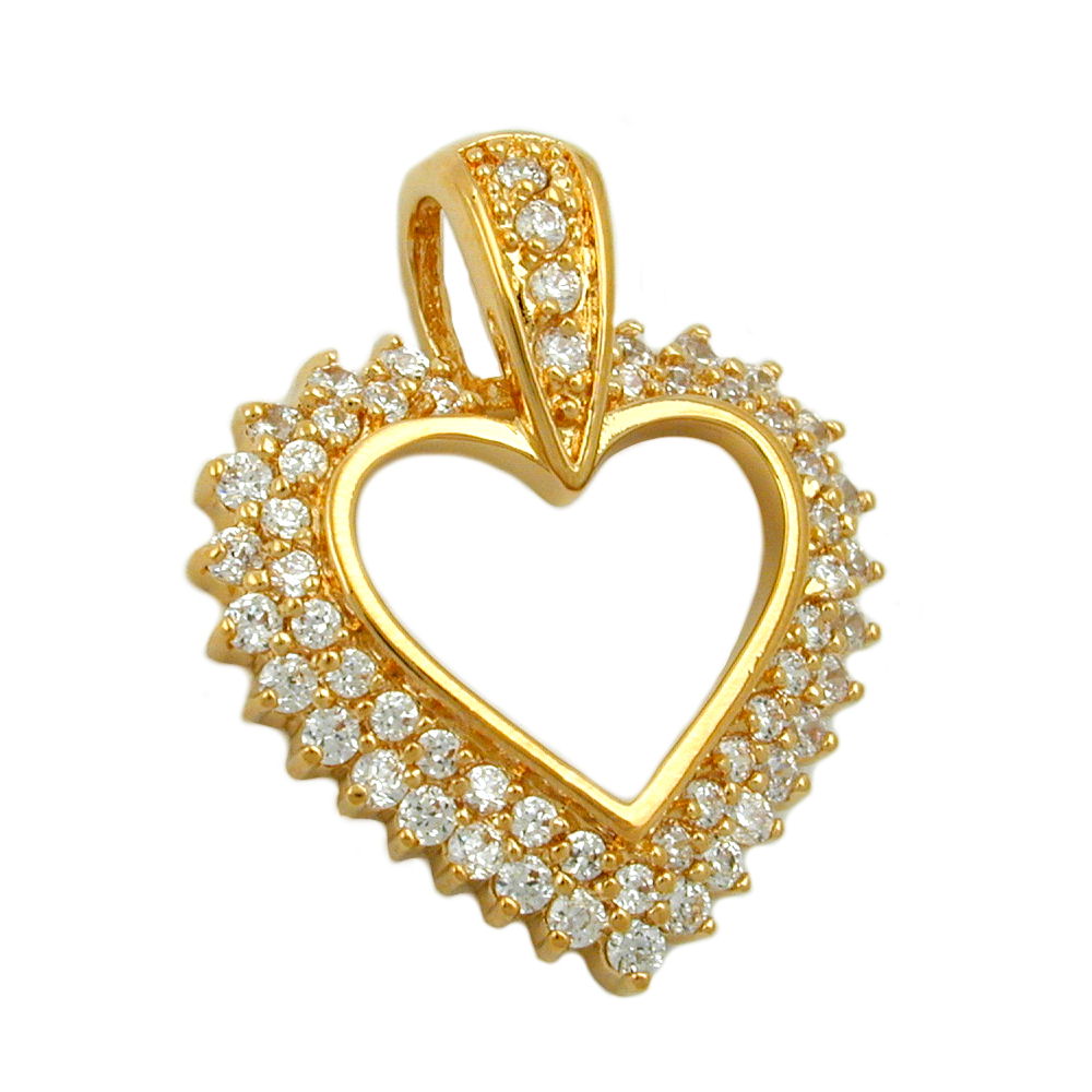 Doublé-Anhänger Herz, 29 × 25 mm