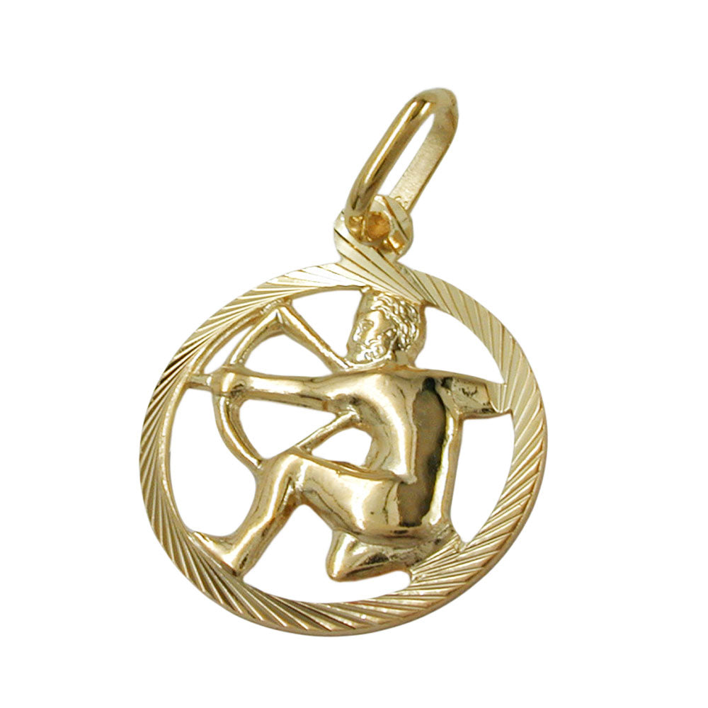 Anhänger Sternzeichen Schütze aus 375er Gold, 15 mm