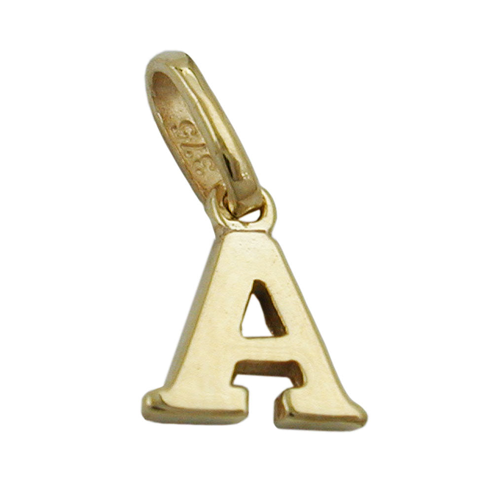 Anhänger Buchstabe A glänzend aus 375er Gold, 8 × 6,5 mm