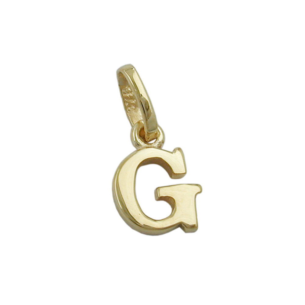 Anhänger Buchstabe G glänzend aus 375er Gold, 8 × 6 mm