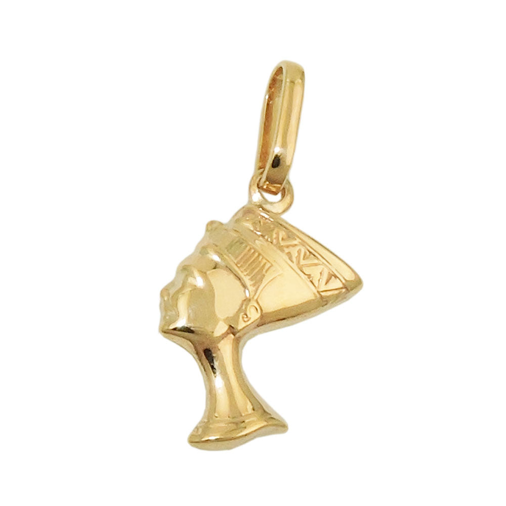 Anhänger Nofretete glänzend aus 375er Gold, 15 × 10 × 2,5 mm