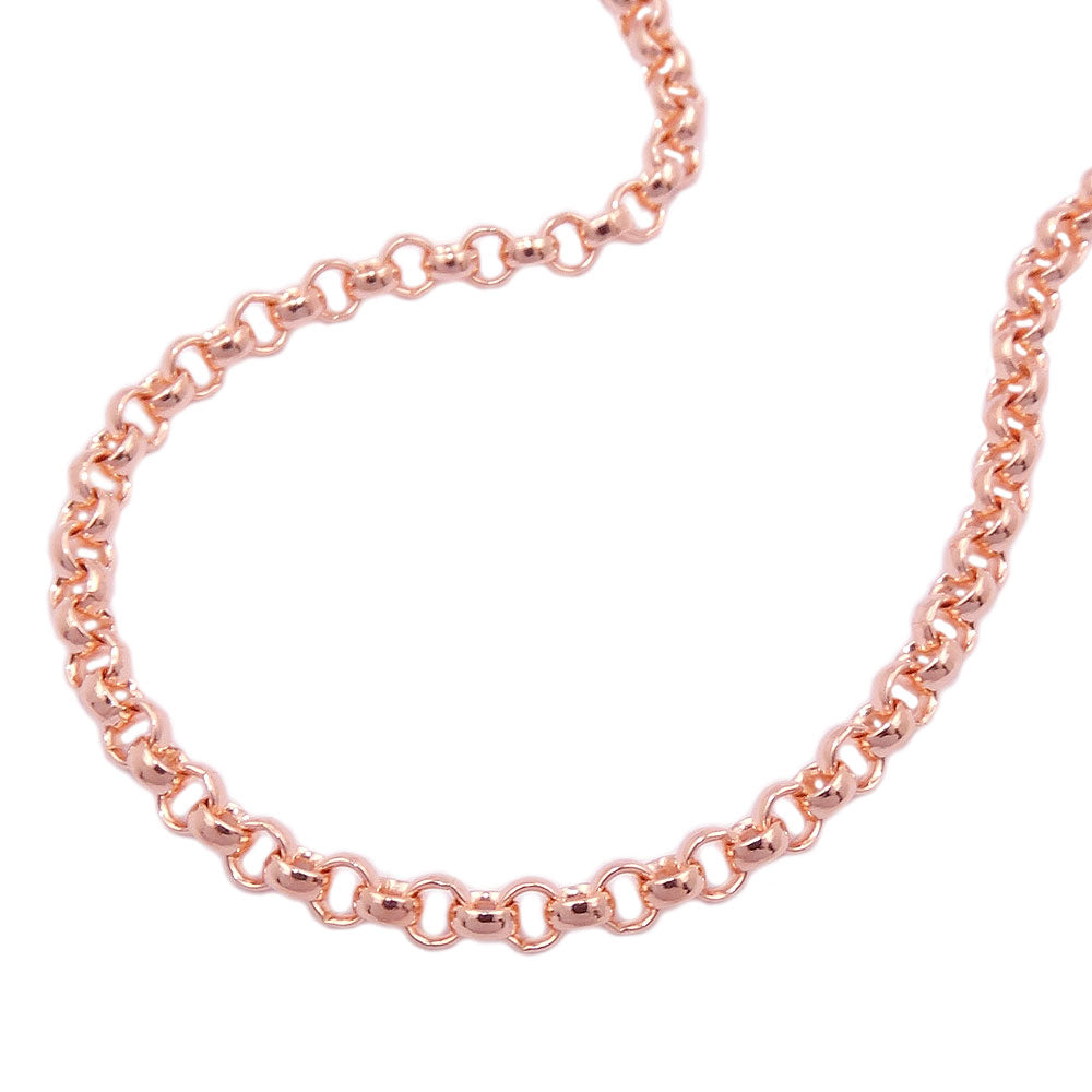Armband Erbskette aus 585er Rotgold, 2,5 mm, 19 cm