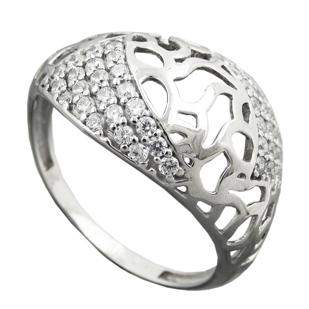 Ring mit vielen Zirkonia glänzend aus 925er Silber