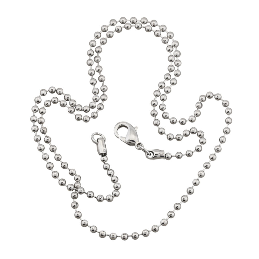 Kugelkette ca. 2mm Metalllegierung verschiedene Farbenbronze verschiedene Längen