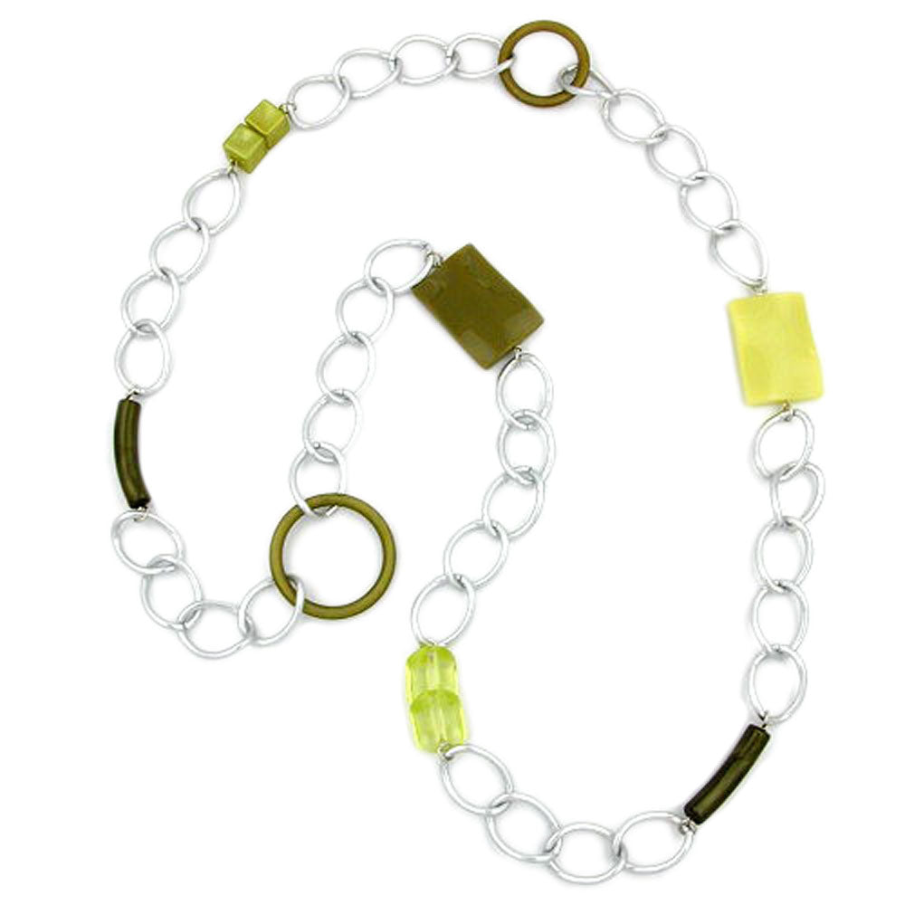 Kette, Weitpanzer, hellgrün-verschiedene Farben