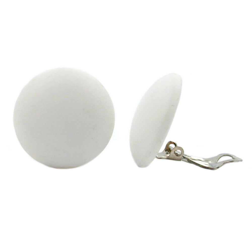 Clip, rund, 24mm, weiß-matt