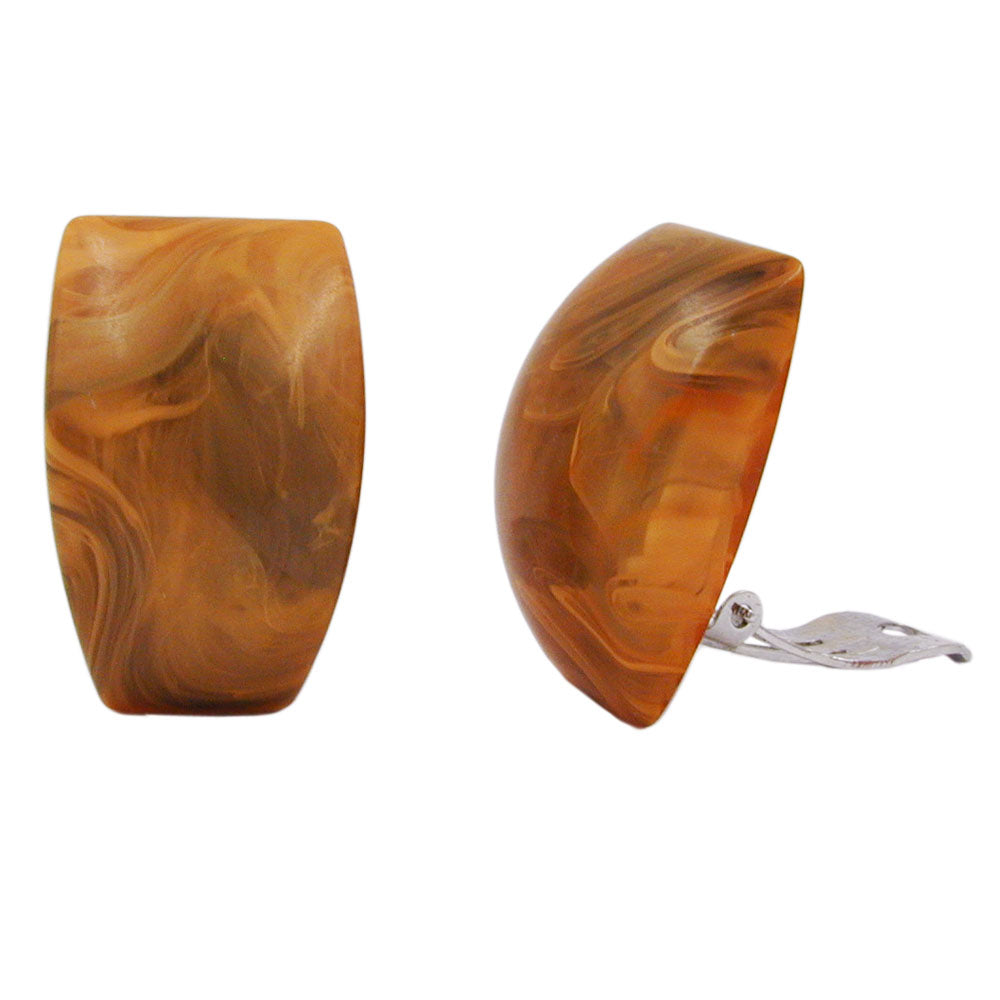 Clip, Trapez, ocker-marmoriert-glänzend