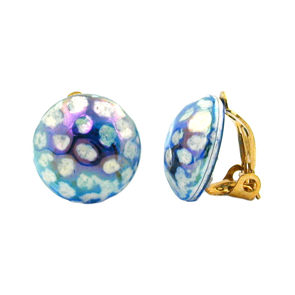 Clip, 18mm, gehämmert, verschiedene Farben-weiß-AB