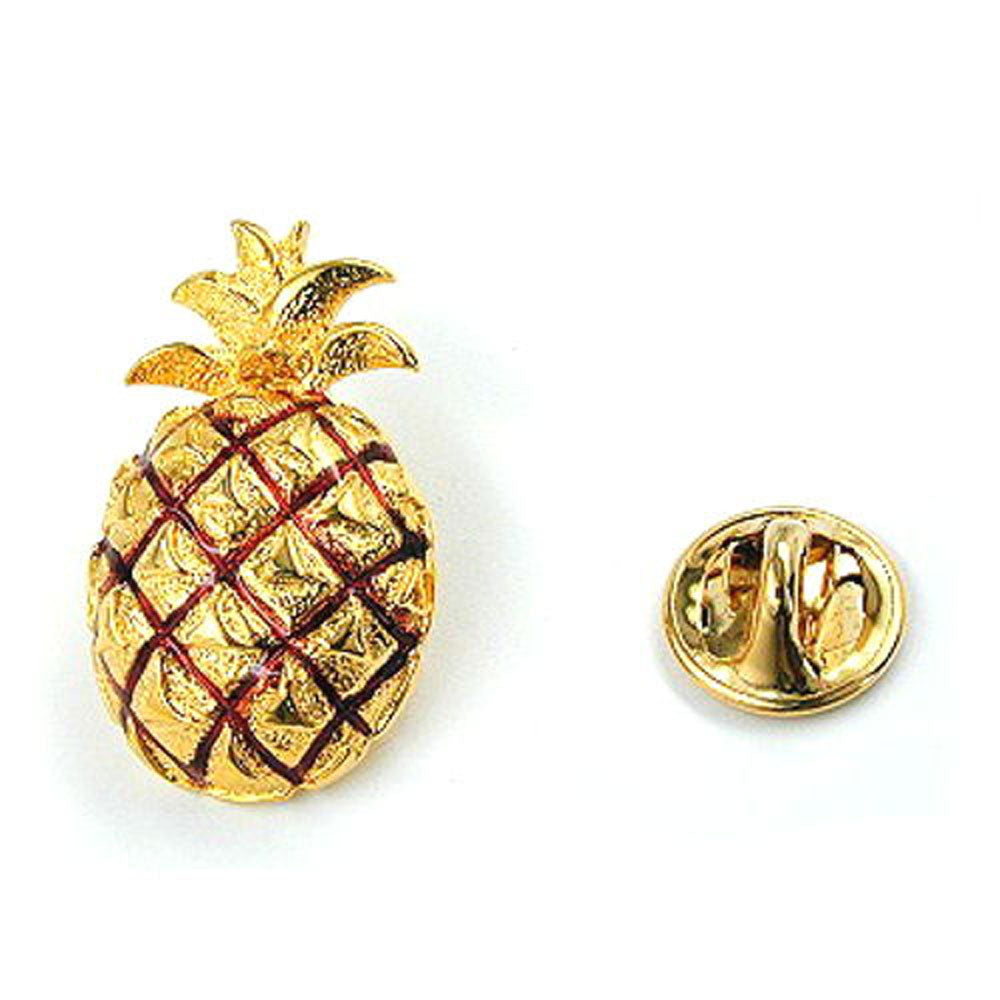 Clutch Pin, kleine Ananas, goldfarbig-verschiedene Farben