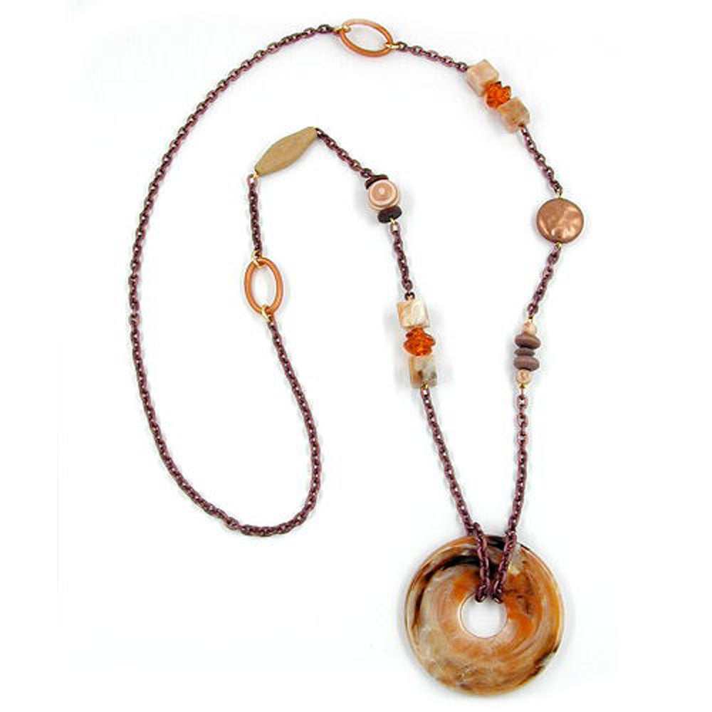 Kette, Ring verschiedene Farben, kupferfarben