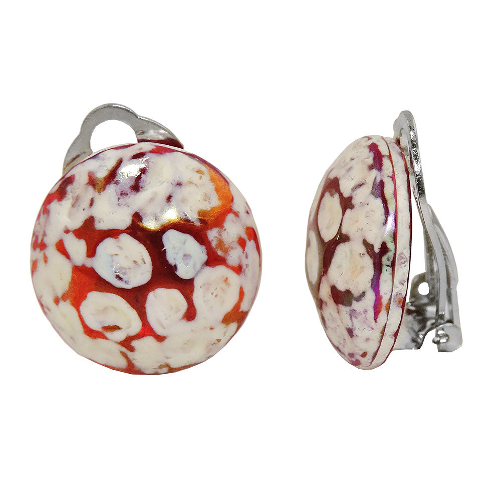 Clip, 18mm, gehämmert, verschiedene Farben-weiß-AB