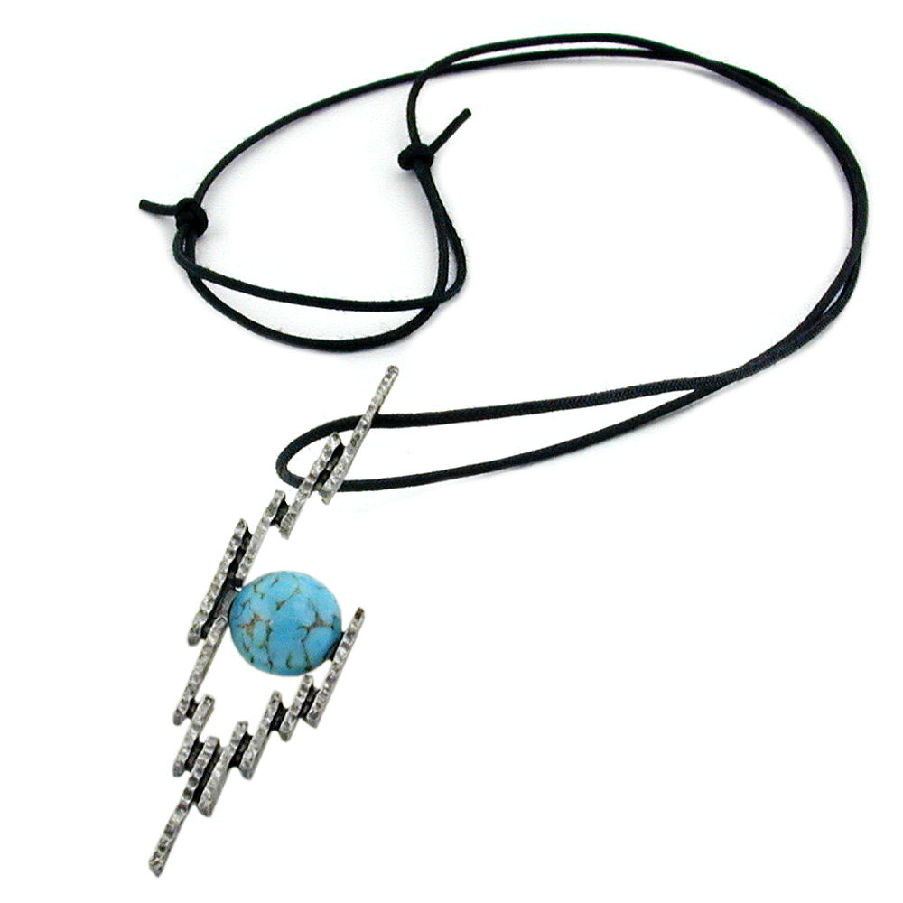 Kette, Anhänger Zinn, verschiedene Farben