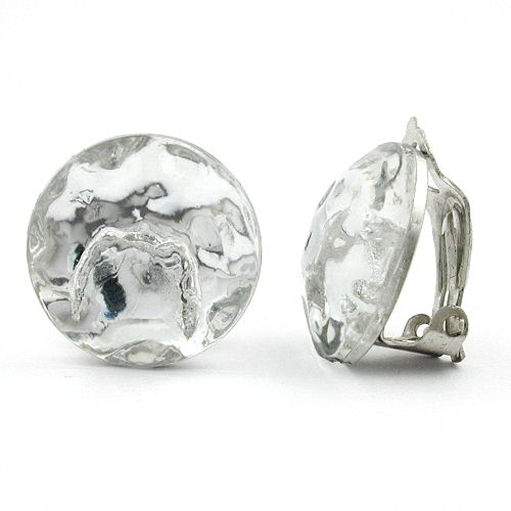 Clip, topas silber-verspiegelt gehämmert