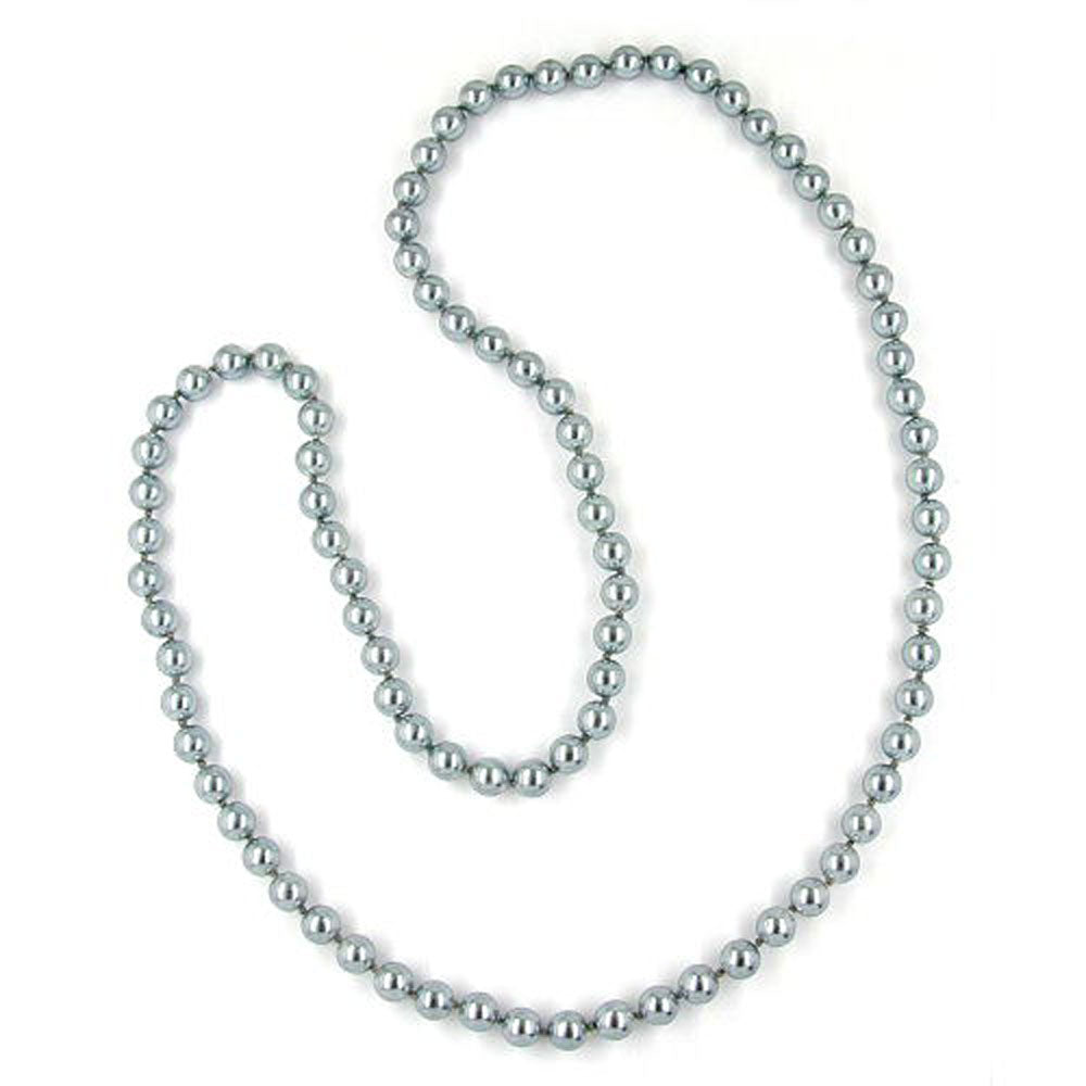 Kette, Glasperle, geknotet, anthrazit