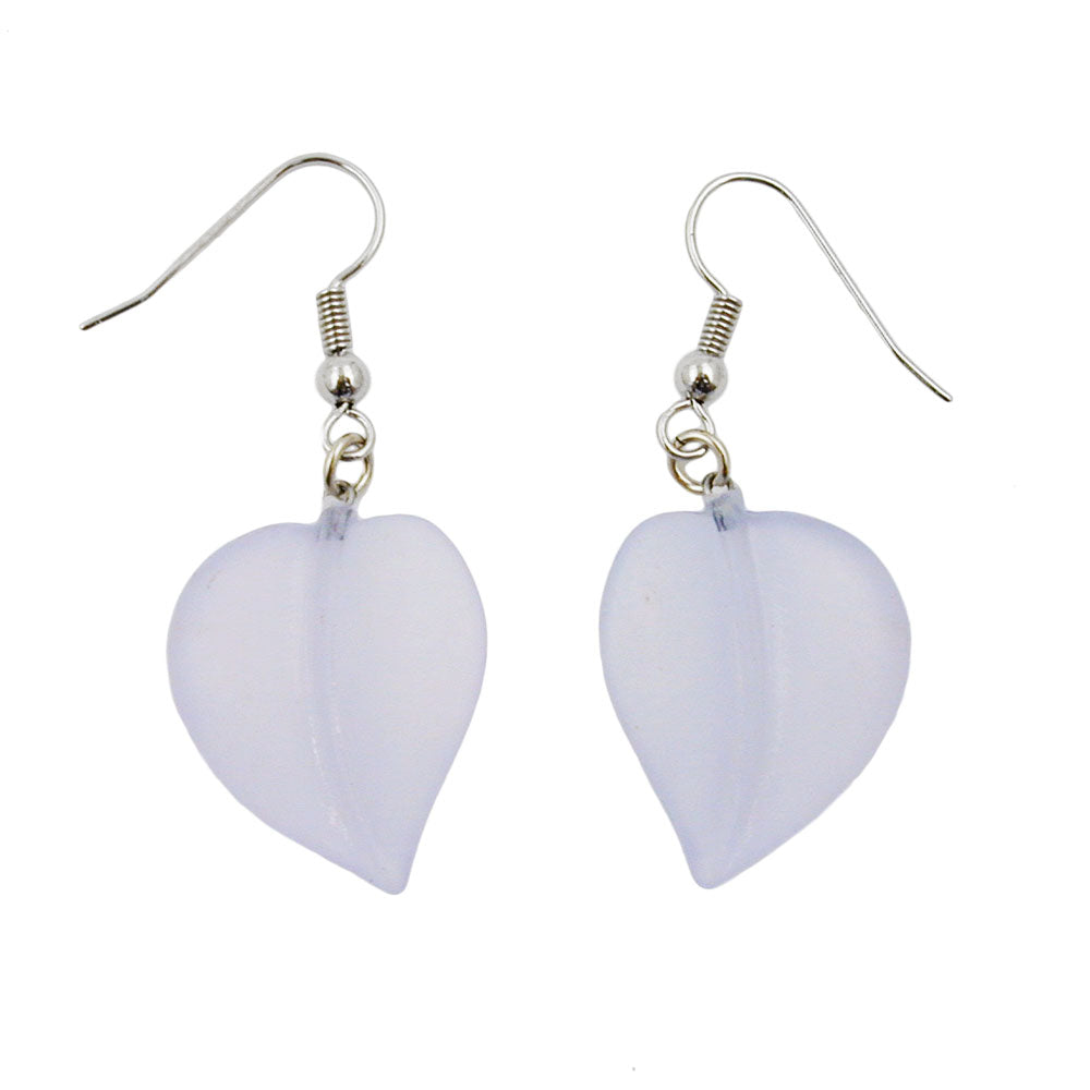 Ohrhaken Ohrhänger Ohrringe Blatt verschiedene Farben matt