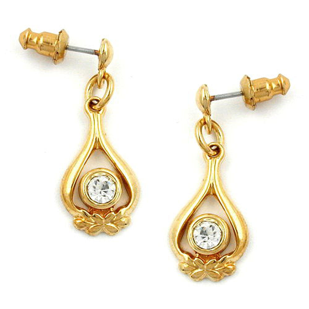 Stecker, Hänger, vergoldet mit Kristall