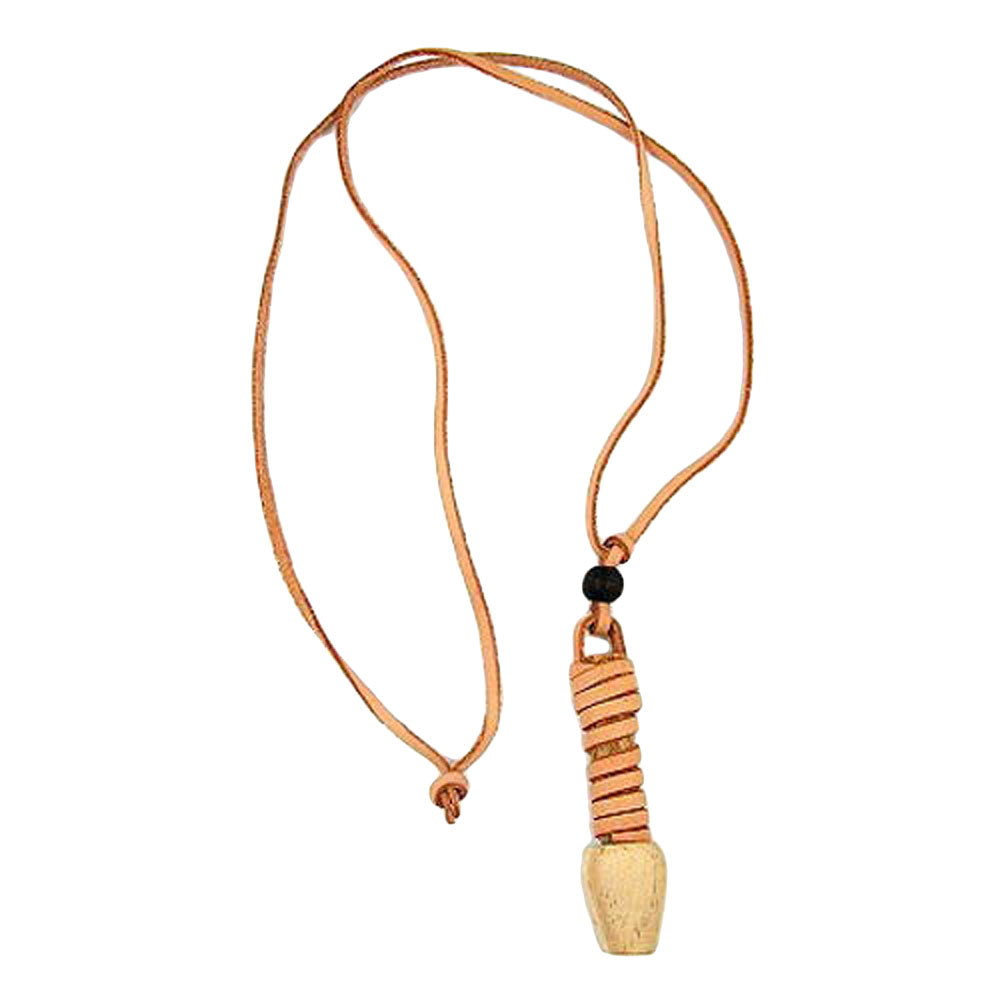 Kette Holz Anhänger Stab verschiedene Farben-line Lederband naturfarben verschiedene Längen