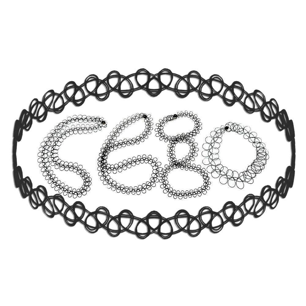 Kette 4 Stück flexible Tattoo-Kette verschiedene Farben