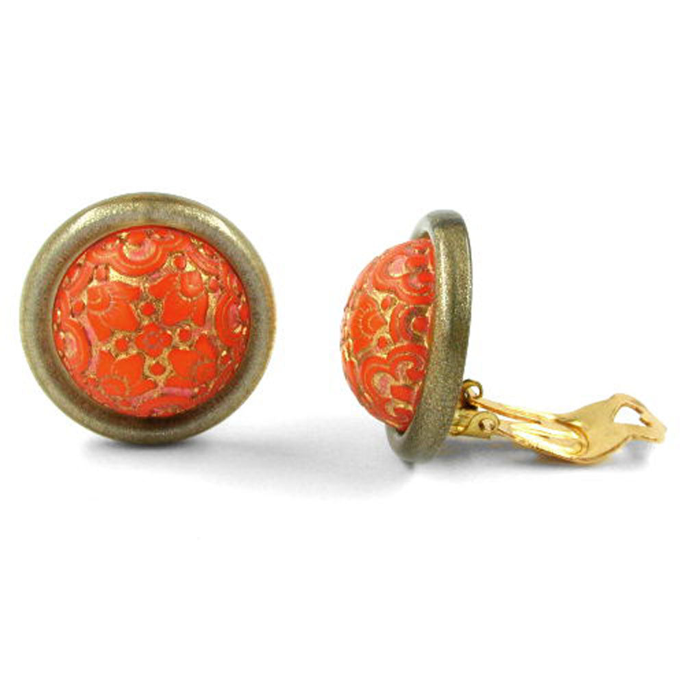 Clip, orangeton messing-farbig