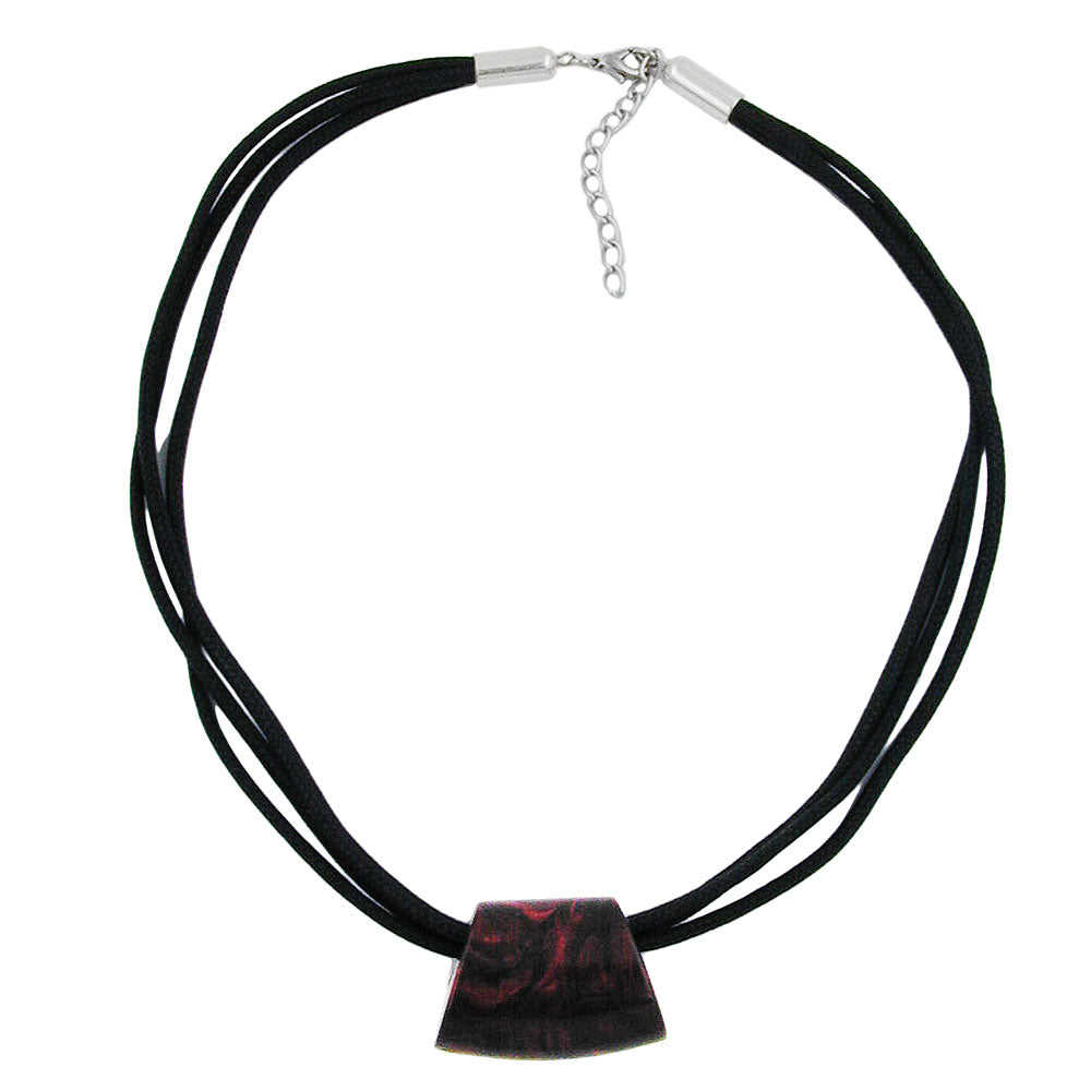 Kette 3x Scheibe Kunststoff creme-verschiedene Farben-marmoriert Kordel verschiedene Farben verschiedene Längen