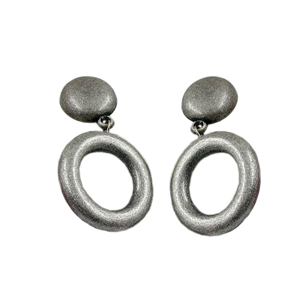 Ohrstecker Ohrhänger Ohrringe altsilber-farbig Kunststoff