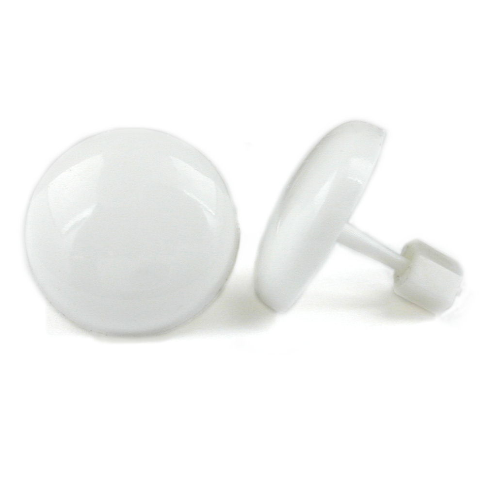 Stecker, 13mm weiß, Stift Vollplastik