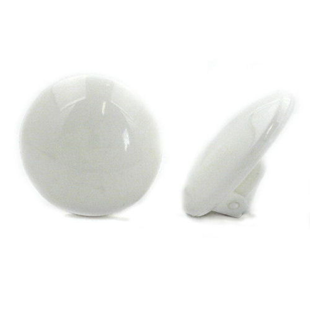 Clip, 24mm weiß glänzend, Vollplastik