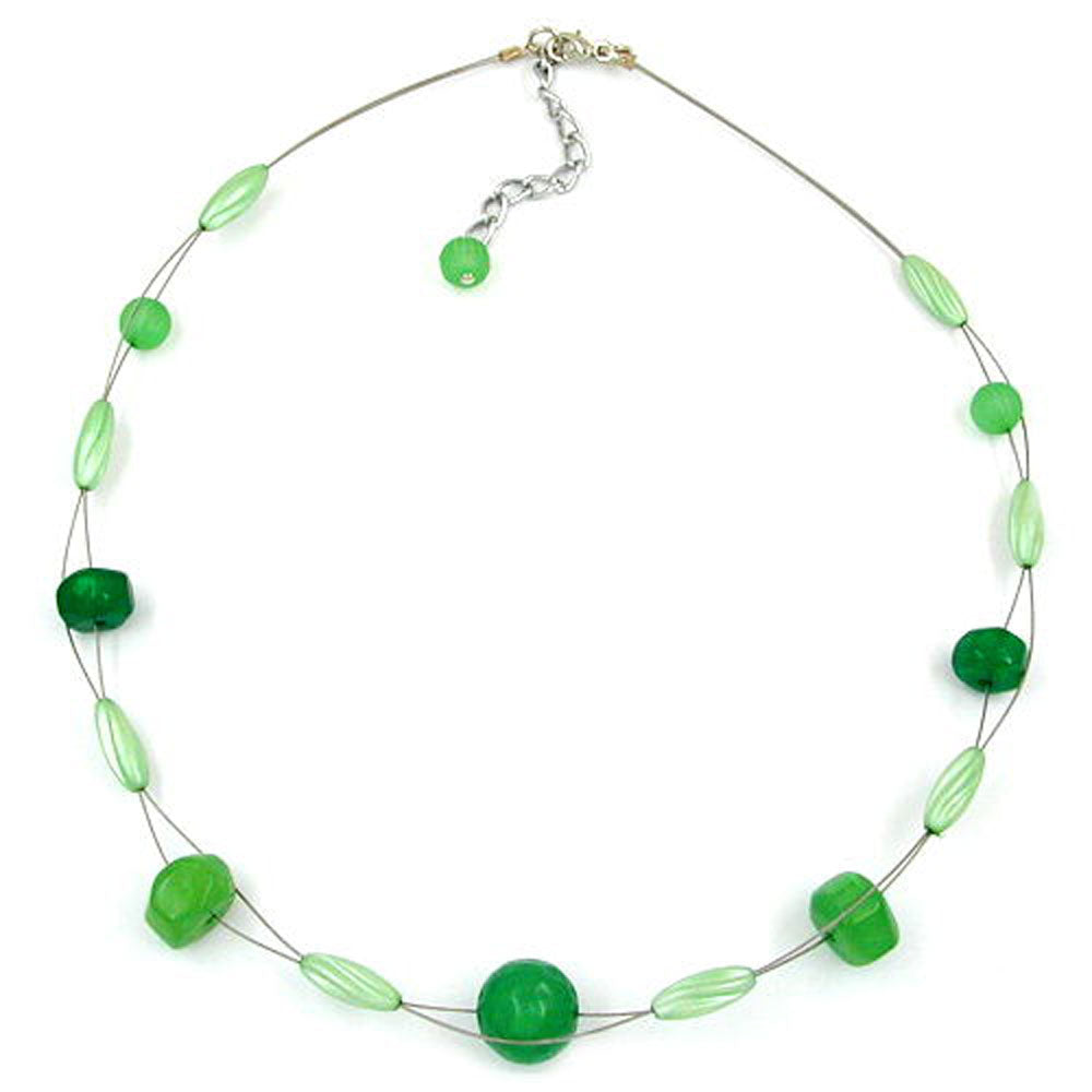 Kette, Perlen verschiedene Farben-seide verschiedene Farben