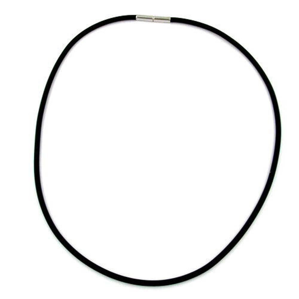 Kette, Kautschuk 3mm, Stahl-Verschluss