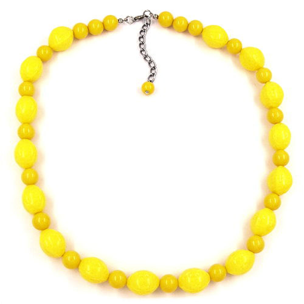 Kette, Perlen graviert, verschiedene Farben-glänzend