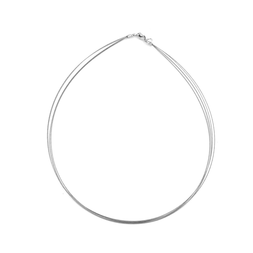 Drahtkette pur ohne Anhänger 4-fach Edelstahldraht ummantelt verschiedene Längen