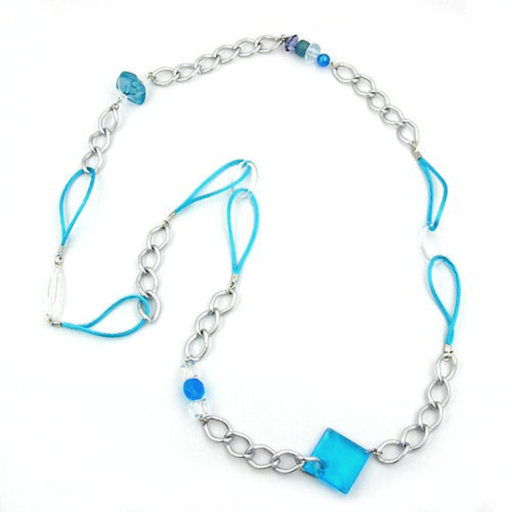 Kette, verschiedene Farben-silber-kristall