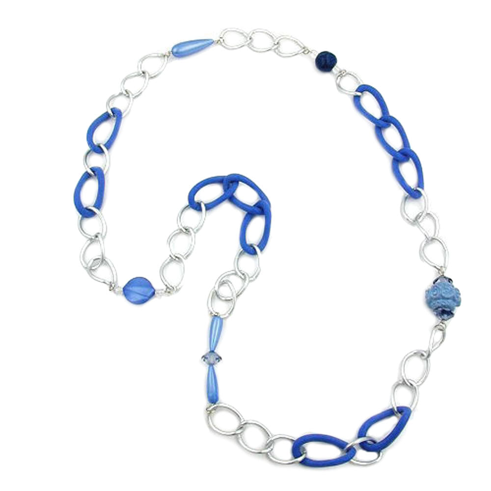 Kette, Weitpanzer hell-silberfarben und verschiedene Farben