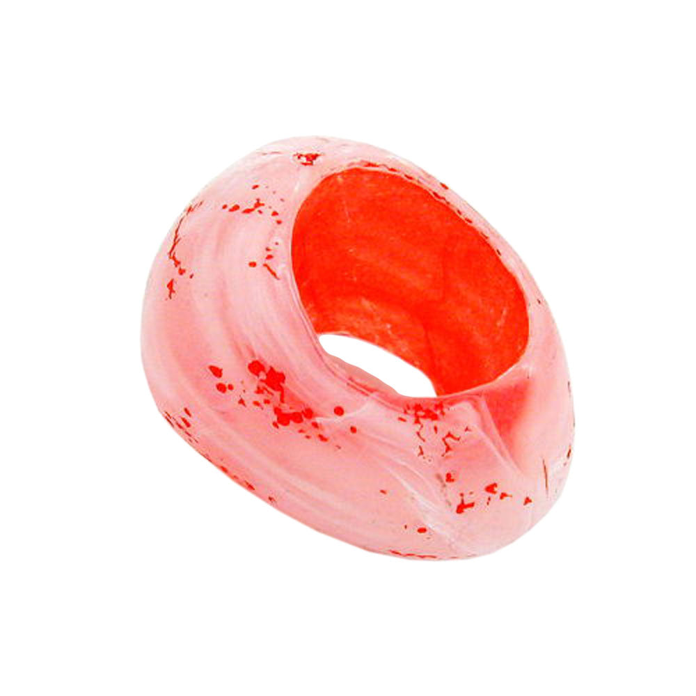 Tuchperle, oval, verschiedene Farben-matt, Struktur