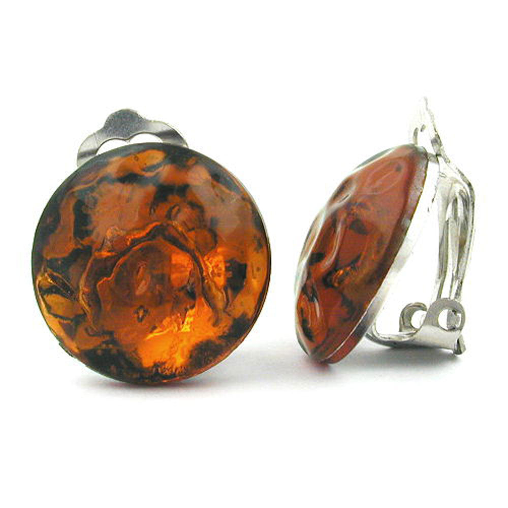 Clip, topas silber-verspiegelt gehämmert