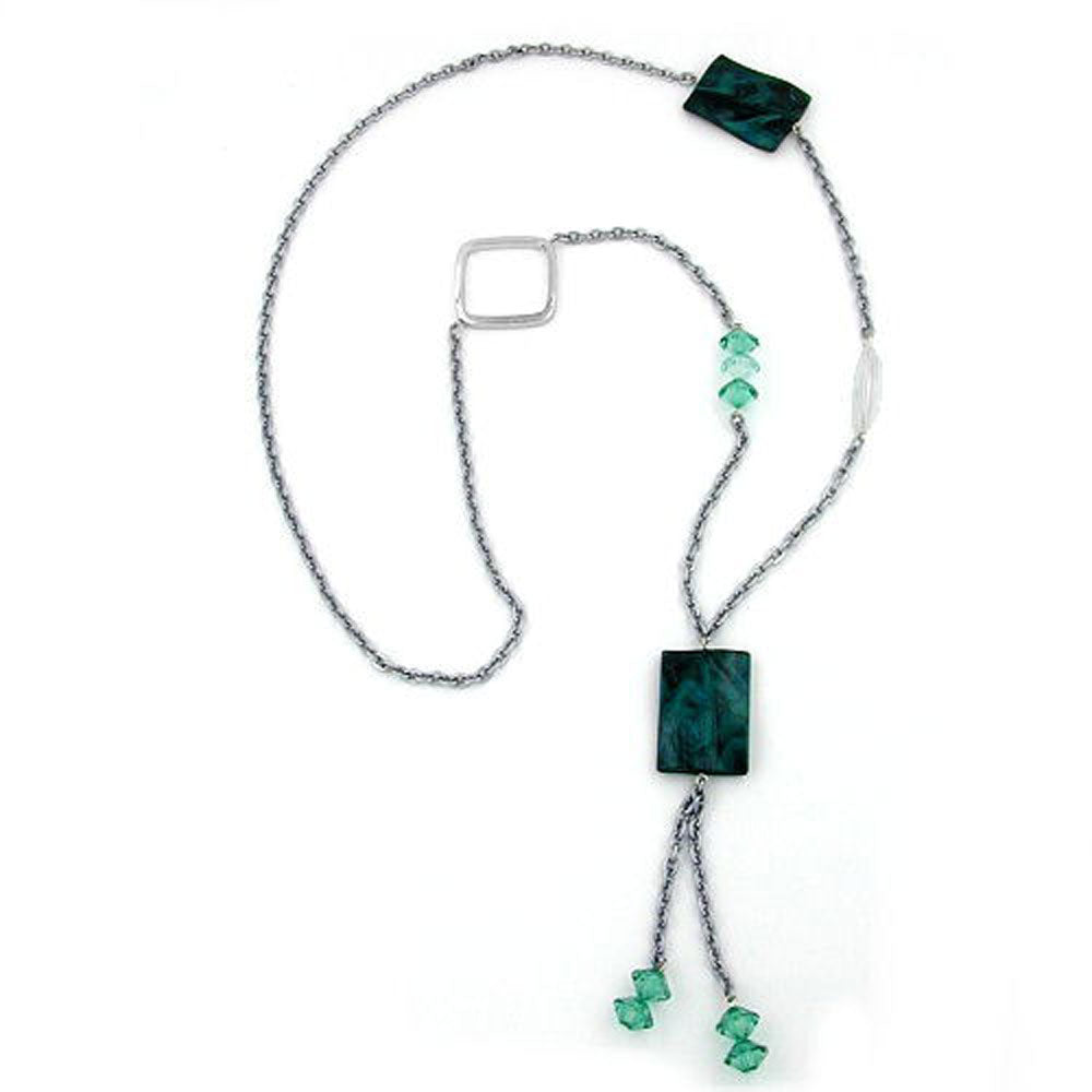 Kette, Viereck gewellt verschiedene Farben