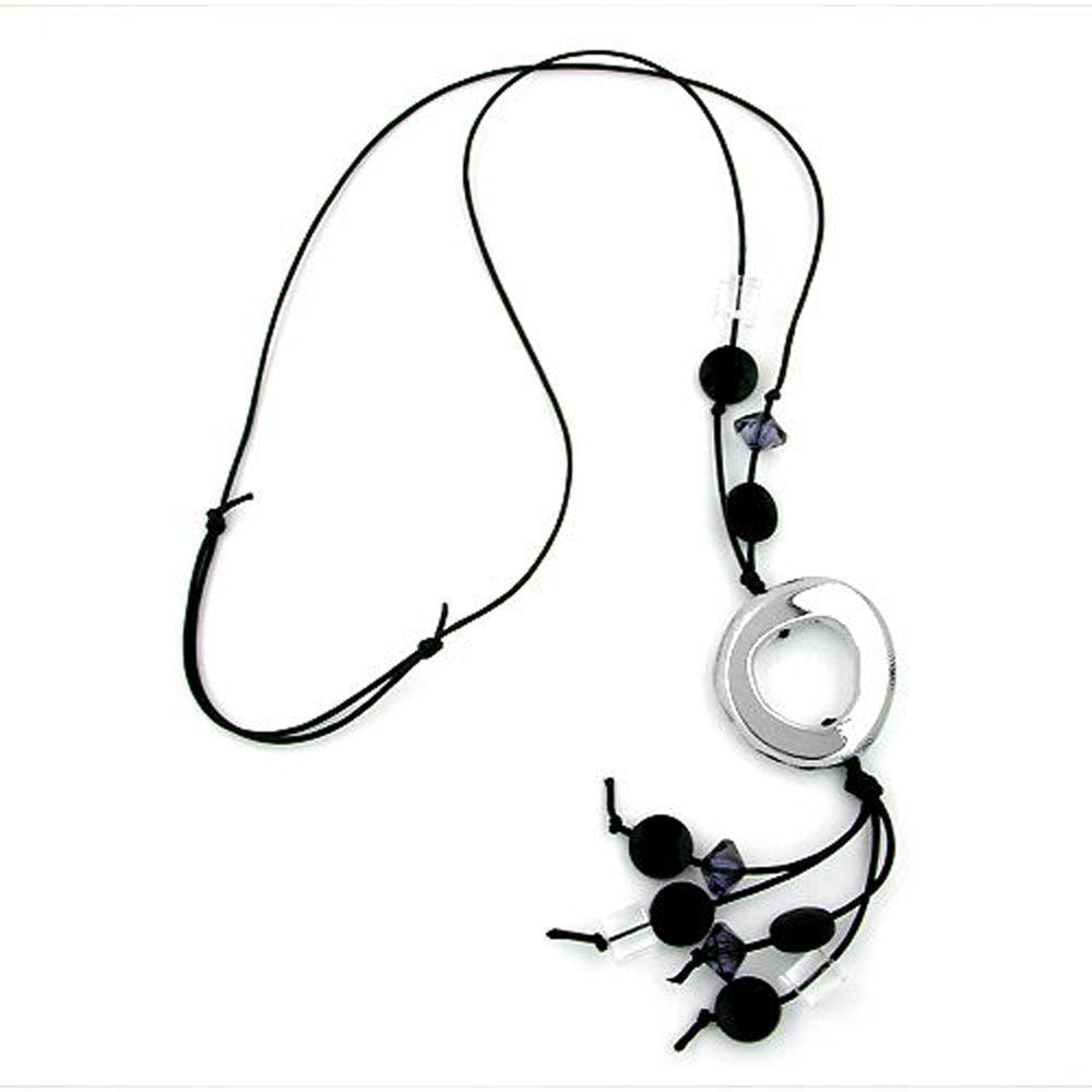 Kette, Knochenring chrom, verschiedene Farben