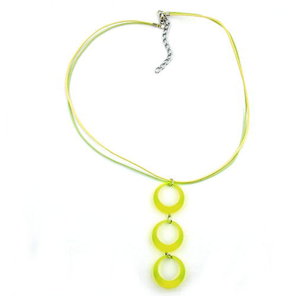 Kette, 3 Ringe neon-verschiedene Farben