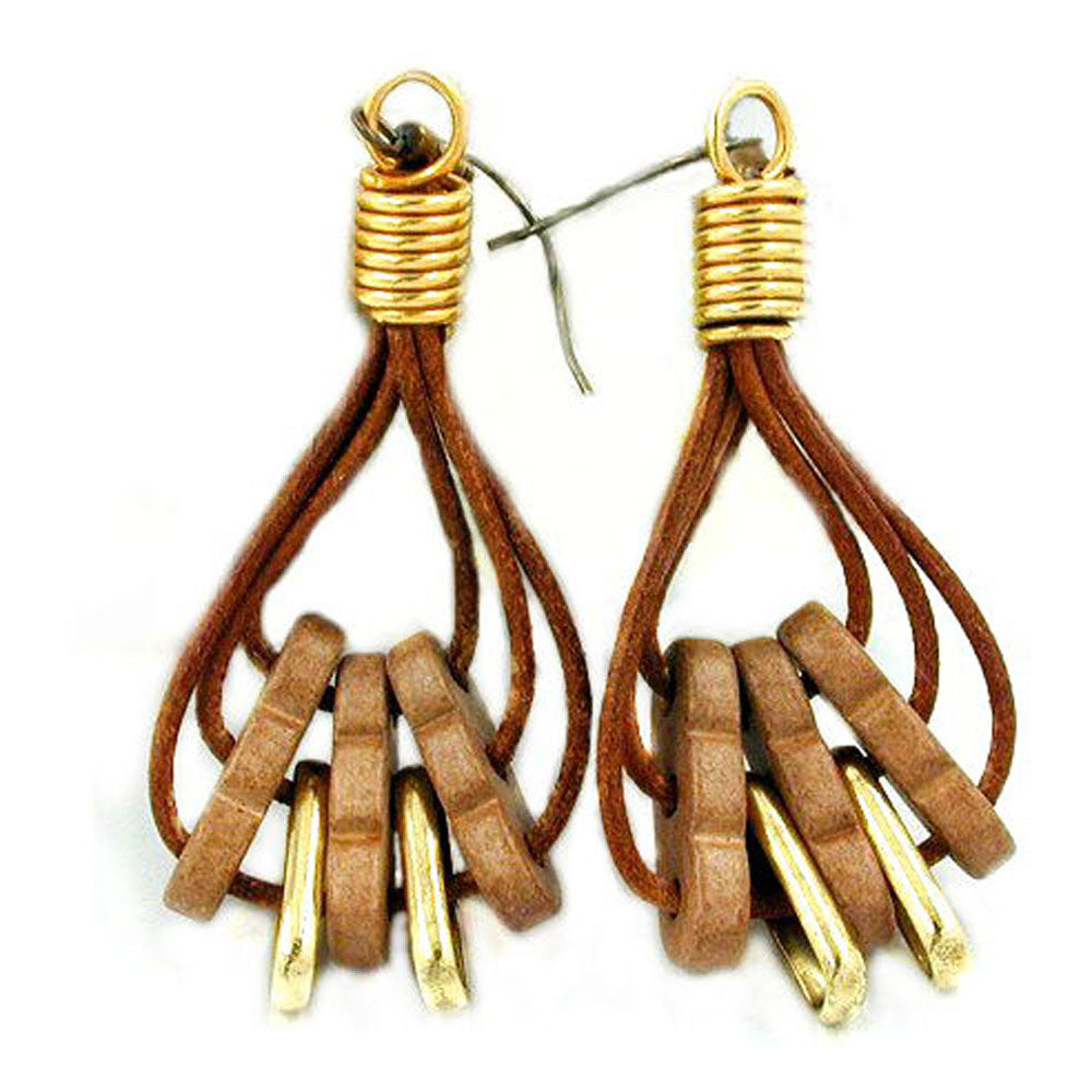 Ohrhaken, Keramik, verschiedene Farben-goldfarben, antik