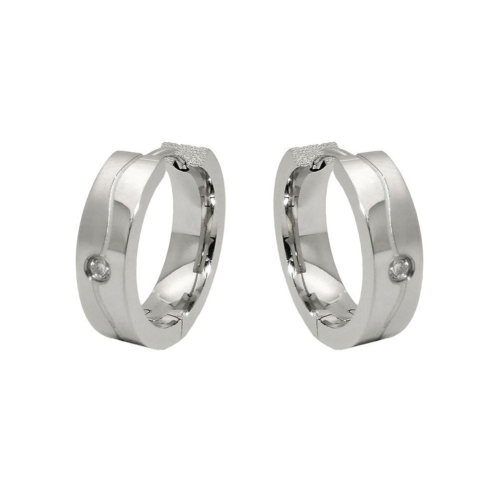 Creole, glänzend, Zirkonia, Edelstahl