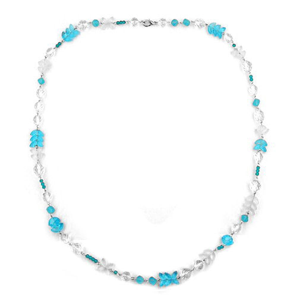 Kette, Glas, aqua kristal