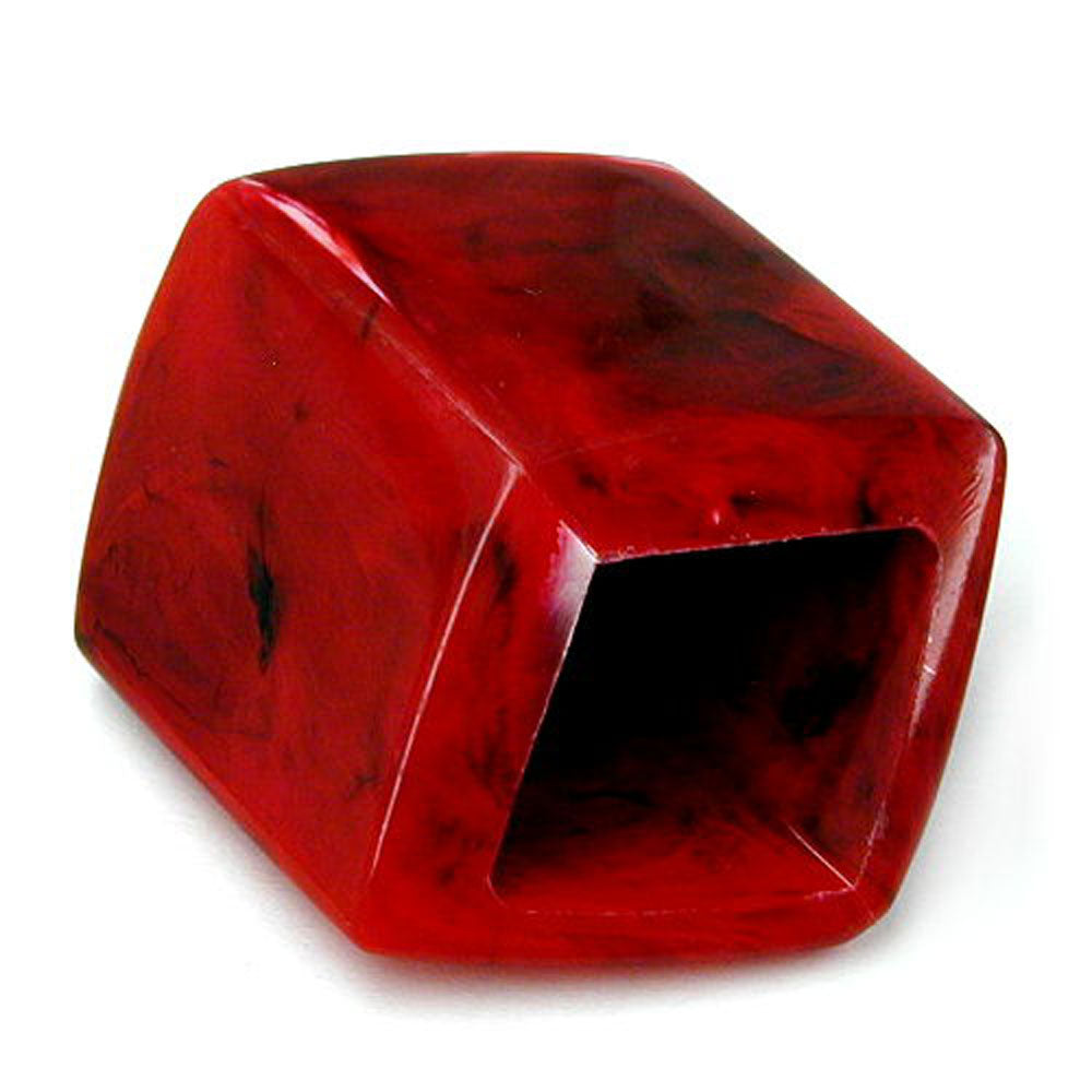 Tuchring 45x36x18mm Sechseck Kunststoff verschiedene Farben-marmoriert