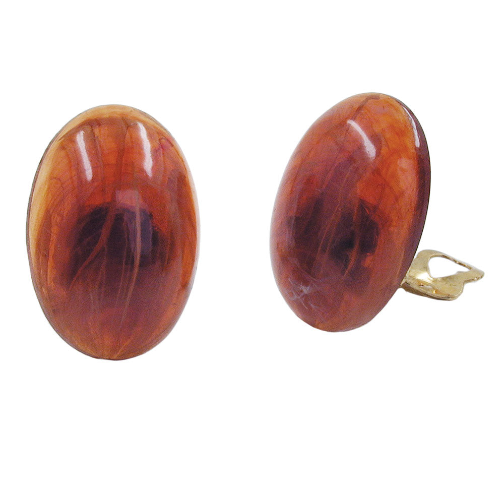 Clip, oval, 25, verschiedene Farben-marmoriert