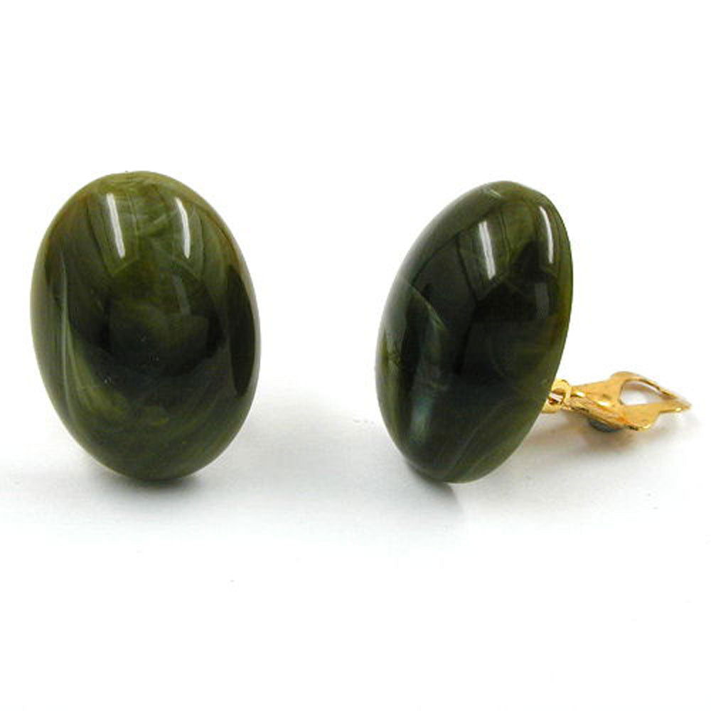 Clip, oval, 25, khaki-marmoriert
