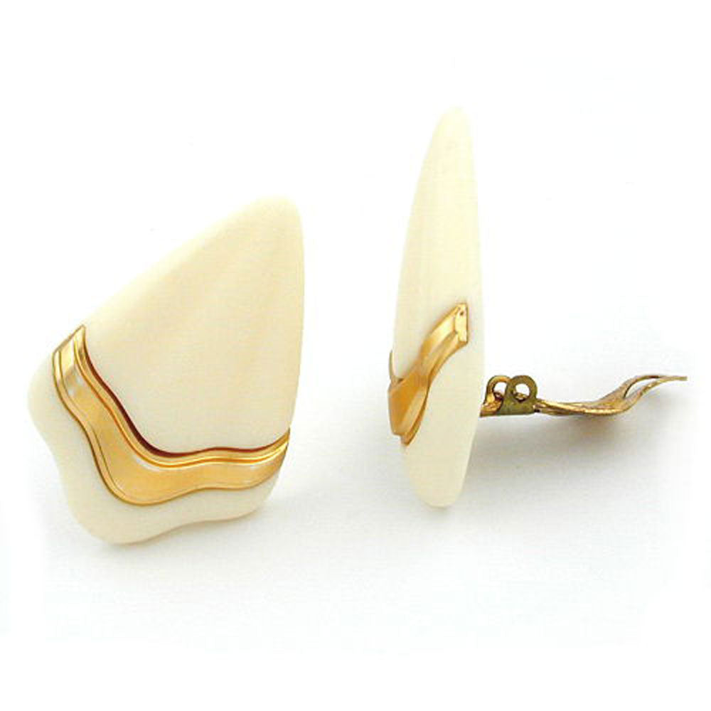 Clip, Birne-spitz elfbein-goldfarben-matt