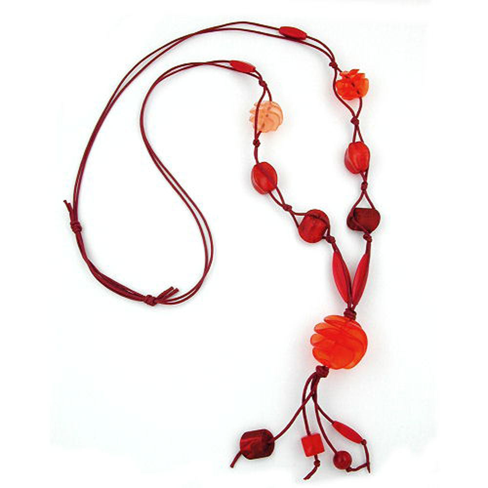 Kette, Spiralperle verschiedene Farben, verschiedene Farben