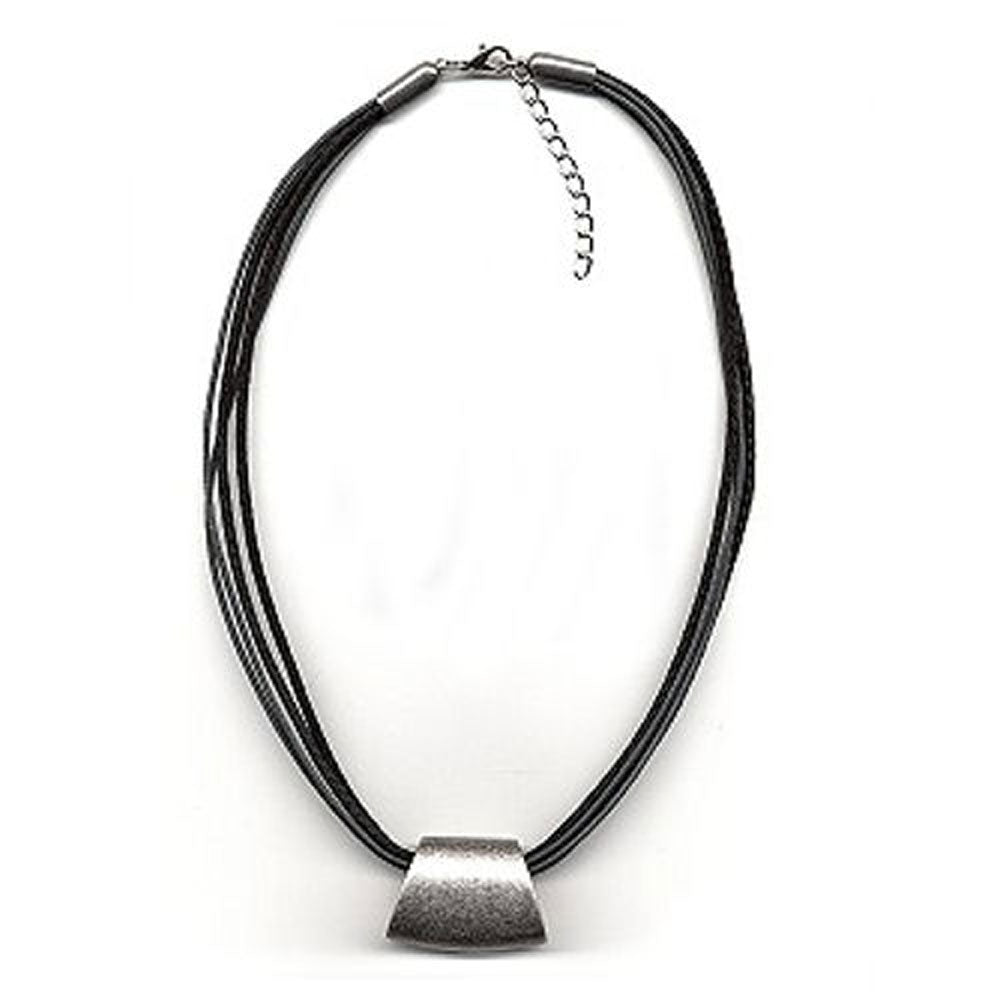 Kette, Trapez-Anhänger, altsilber