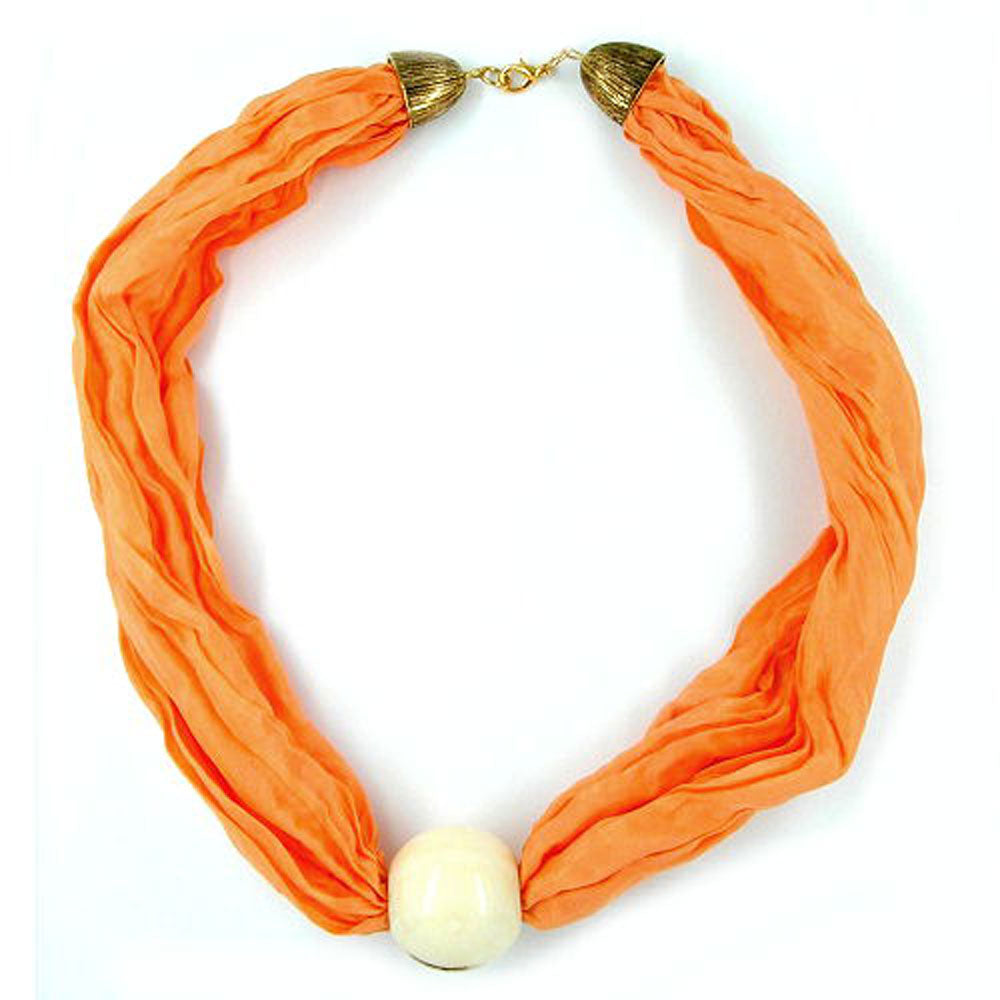 Kette, Seidenschal apricot, verschiedene Farben