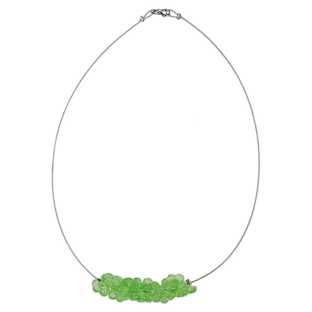 Kette Drahtkette Würfelperle seide-verschiedene Farben Kunststoffperlen verschiedene Längen